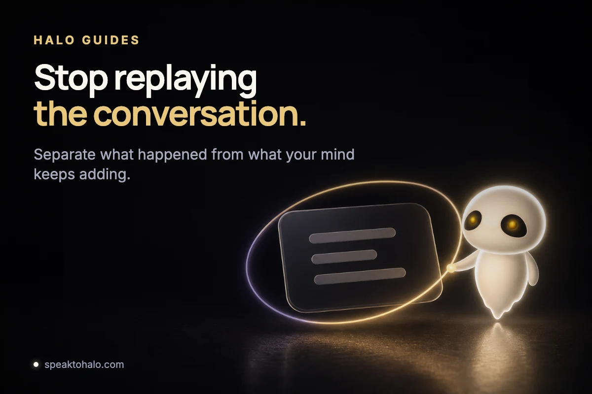 Halo gently opens a luminous conversation loop into one clear path